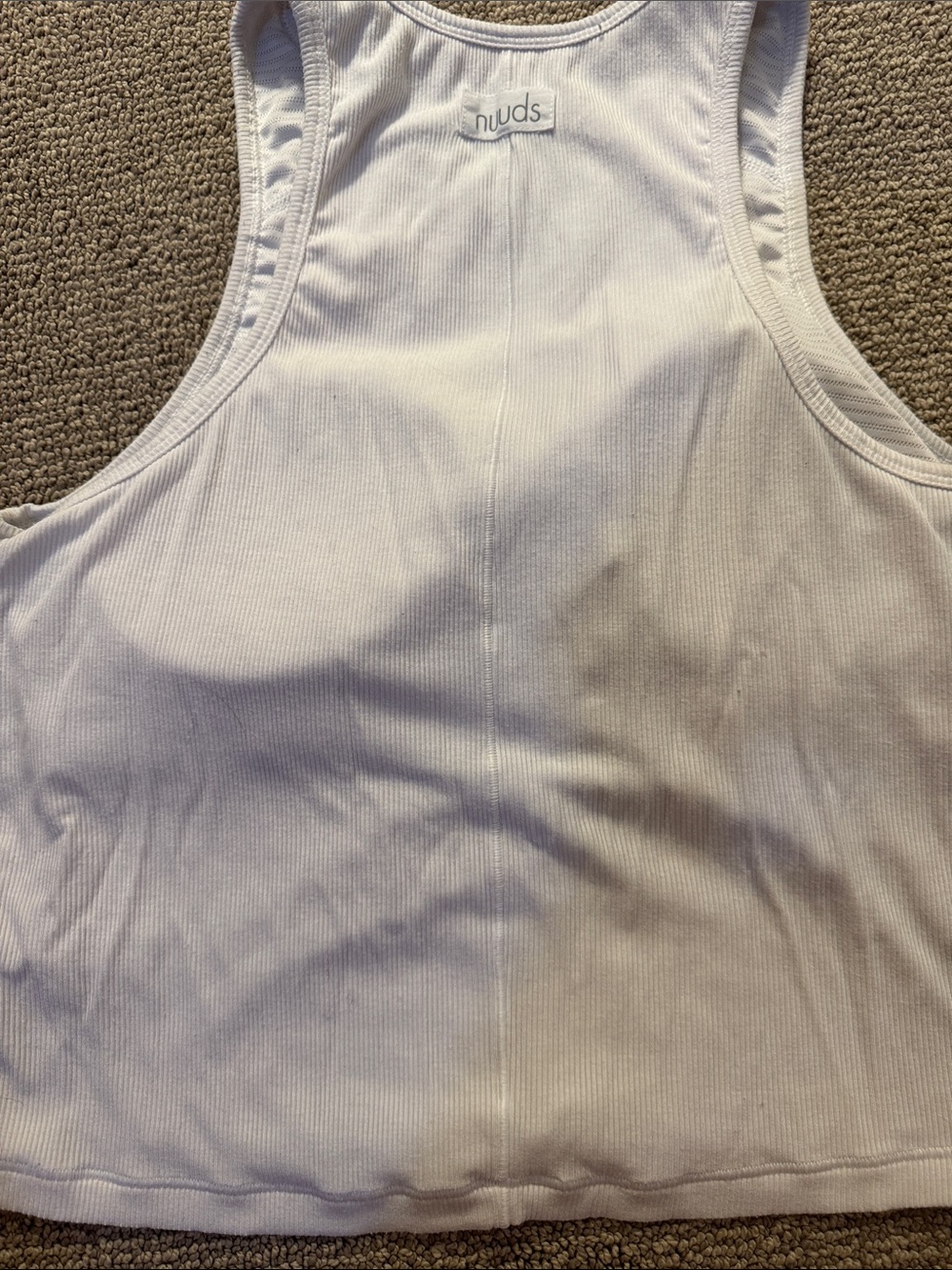 Nuuds White Ribbed Tank Top - Picture 3 of 7